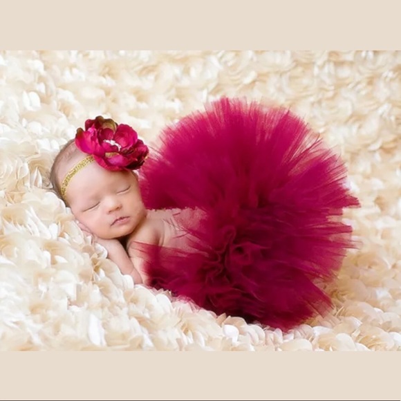 Other - Newborn baby skirt photo prop red headband NEW